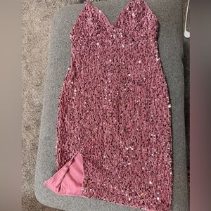 Pink Glam Party Dress, Size L, Never Worn